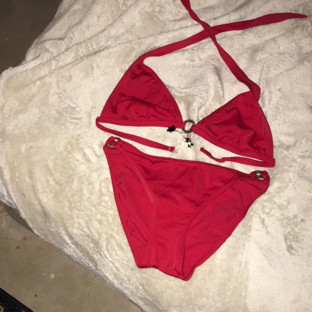 2 piece red swimsuit!!